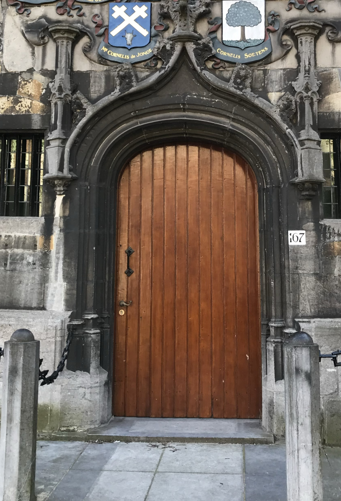 Wooden gothic doorway