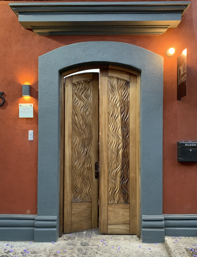Wooden doorway opening